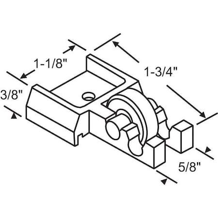 Strybuc Sliding Window Roller Assembly 900-8512A